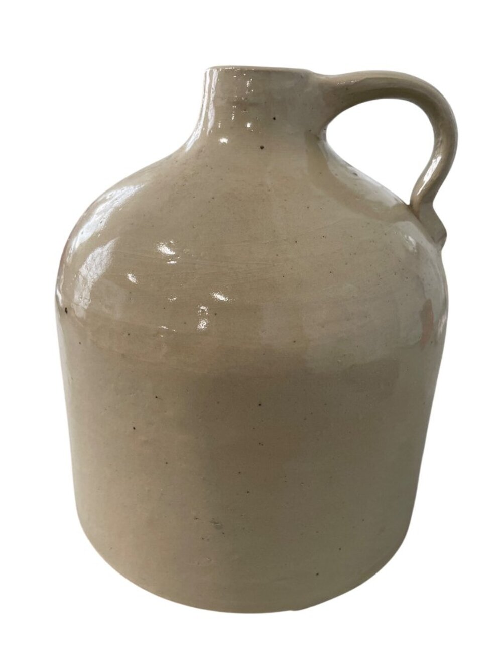 Antique Red Wing Stoneware Jug 7.5" Tall Beige Single Handle Moonshine
